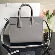 Ysl Baby Classic Sac De Jour In Grained Leather Gray 421863 26x20.5x12.5cm - 2