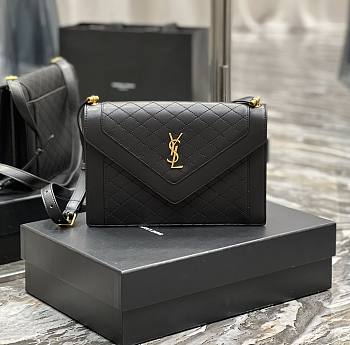 Ysl Gaby Satchel In Leather Black 668863 26×18×5cm