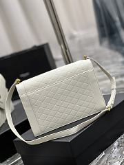 Ysl Gaby Satchel In Leather White 668863 26×18×5cm - 4