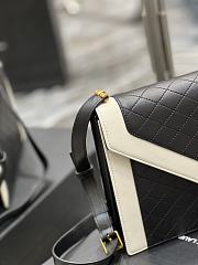Ysl Gaby Satchel In Leather Black/White 668863 26×18×5cm - 3