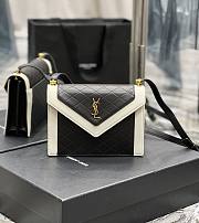 Ysl Mini Gaby Satchel In Leather Black/White 6855741 20×14.5×4.5cm  - 1