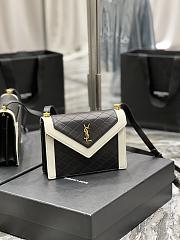 Ysl Mini Gaby Satchel In Leather Black/White 6855741 20×14.5×4.5cm  - 6