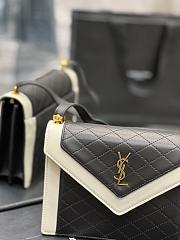 Ysl Mini Gaby Satchel In Leather Black/White 6855741 20×14.5×4.5cm  - 5