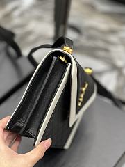 Ysl Mini Gaby Satchel In Leather Black/White 6855741 20×14.5×4.5cm  - 3