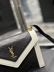 Ysl Mini Gaby Satchel In Leather Black/White 6855741 20×14.5×4.5cm  - 4