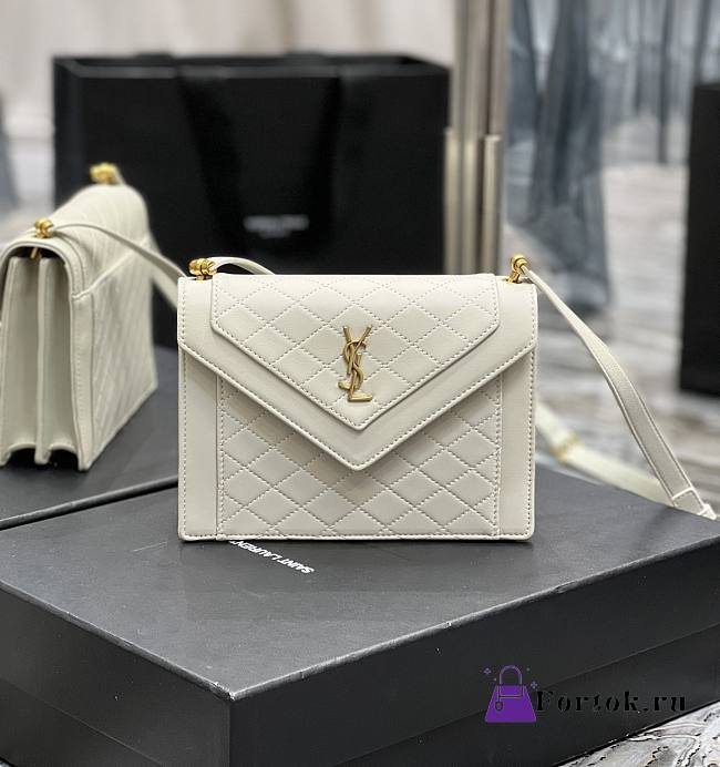 Ysl Mini Gaby Satchel In Leather White 6855741 20×14.5×4.5cm - 1