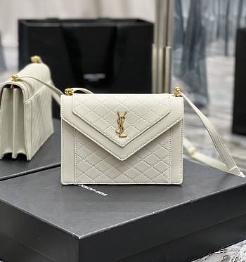 Ysl Mini Gaby Satchel In Leather White 6855741 20×14.5×4.5cm