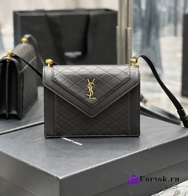 Ysl Mini Gaby Satchel In Leather Black 6855741 20×14.5×4.5cm - 1