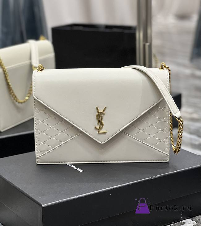 Ysl Gaby Chain Bag In White 6688641 26.5×18×3.5cm - 1