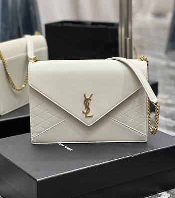 Ysl Gaby Chain Bag In White 6688641 26.5×18×3.5cm