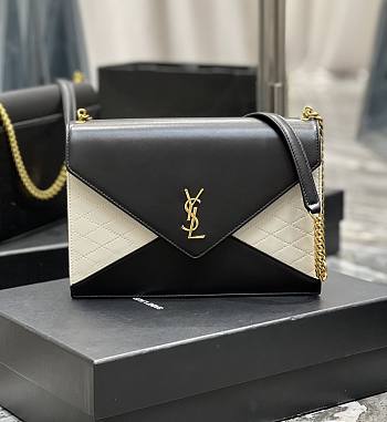 Ysl Gaby Chain Bag In Black/White 6688641 26.5×18×3.5cm