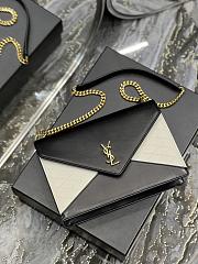 Ysl Gaby Chain Bag In Black/White 6688641 26.5×18×3.5cm - 6