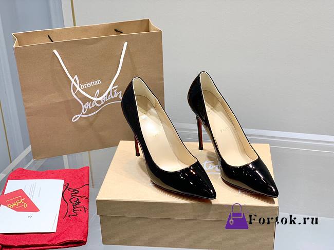 Chistian Louboutin Kate Patent Pump Black 100mm - 1
