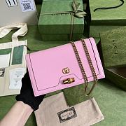 Gucci Mini Diana Bag With Bamboo Pink 696817 19x11x5cm - 1