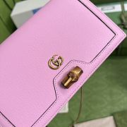 Gucci Mini Diana Bag With Bamboo Pink 696817 19x11x5cm - 6