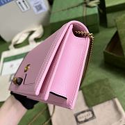 Gucci Mini Diana Bag With Bamboo Pink 696817 19x11x5cm - 5