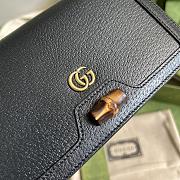 Gucci Mini Diana Bag With Bamboo Black 696817 19x11x5cm - 4