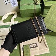 Gucci Mini Diana Bag With Bamboo Black 696817 19x11x5cm - 3