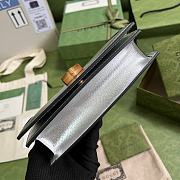 Gucci Mini Diana Bag With Bamboo Silver 696817 19x11x5cm - 5