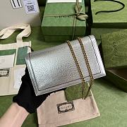 Gucci Mini Diana Bag With Bamboo Silver 696817 19x11x5cm - 4
