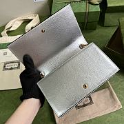 Gucci Mini Diana Bag With Bamboo Silver 696817 19x11x5cm - 3