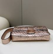 Fendi Large Baguette Leather Bag Shiny Rose Pink 8BR771 32cm - 6