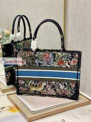 Dior Small Book Tote D-Constellation Embroidery Black M1296 36×18×28cm - 6