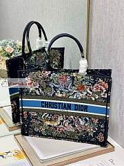 Dior Large Book Tote D-Constellation Embroidery Black M1286 42×18×35cm - 4