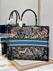 Dior Large Book Tote D-Constellation Embroidery Black M1286 42×18×35cm - 3
