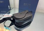 Dior World Tour Saddle Belt Bag Leather Black 19x14x6cm - 6