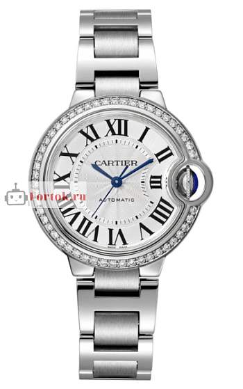 Cartier Balloon Automatic Diamond Silver 