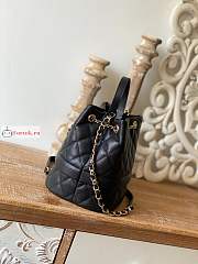 Chanel Rolled Up Bucket Bag In Grained Leather Black AS8309 20cm - 4