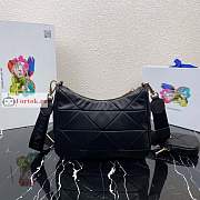 Prada Nappa Shoulder Bag In Leather Black 24x17x7cm - 3