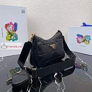 Prada Nappa Shoulder Bag In Leather Black 24x17x7cm - 2