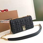 Burberry Small Lola Bag In Quilted Leather Black 23x13x6cm - 1