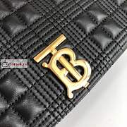 Burberry Small Lola Bag In Quilted Leather Black 23x13x6cm - 2