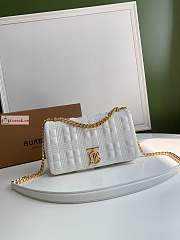 Burberry Small Lola Bag In Quilted Leather White 23x13x6cm - 1
