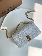 Burberry Small Lola Bag In Quilted Leather White 23x13x6cm - 6