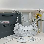 Balenciaga Small Le Cagole Shoulder Bag In Smooth Leather White 6713071 33x16x8cm - 1