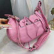 Balenciaga Small Le Cagole Shoulder Bag In Smooth Leather Pink 6713071 33x16x8cm - 5