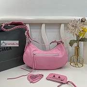 Balenciaga Small Le Cagole Shoulder Bag In Smooth Leather Pink 6713071 33x16x8cm - 4