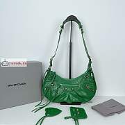 Balenciaga Small Le Cagole Shoulder Bag In Smooth Leather Green 6713071 33x16x8cm - 1