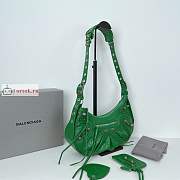 Balenciaga Small Le Cagole Shoulder Bag In Smooth Leather Green 6713071 33x16x8cm - 6