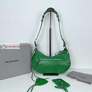 Balenciaga Small Le Cagole Shoulder Bag In Smooth Leather Green 6713071 33x16x8cm - 5