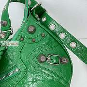 Balenciaga Small Le Cagole Shoulder Bag In Smooth Leather Green 6713071 33x16x8cm - 2