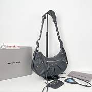 Balenciaga Small Le Cagole Shoulder Bag In Smooth Leather Gray 6713071 33x16x8cm - 6