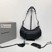 Balenciaga Small Le Cagole Shoulder Bag In Smooth Leather Black 6713071 33x16x8cm - 6