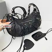 Balenciaga Small Le Cagole Shoulder Bag In Smooth Leather Black 6713071 33x16x8cm - 4