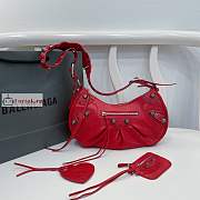 Balenciaga Small Le Cagole Shoulder Bag In Smooth Leather Red 6713071 33x16x8cm - 1