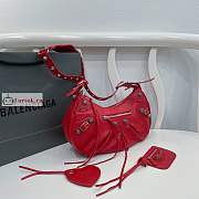 Balenciaga Small Le Cagole Shoulder Bag In Smooth Leather Red 6713071 33x16x8cm - 6